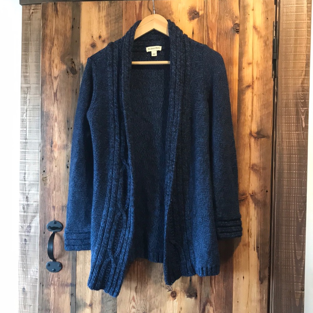 Blue knit cardigan